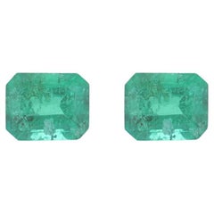 Loose Emeralds - Emerald Cut .71ctw Green Matched Pair