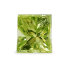 Loose GIA Certified 0.92 Carat Fancy Natural Green Rectangular Diamond