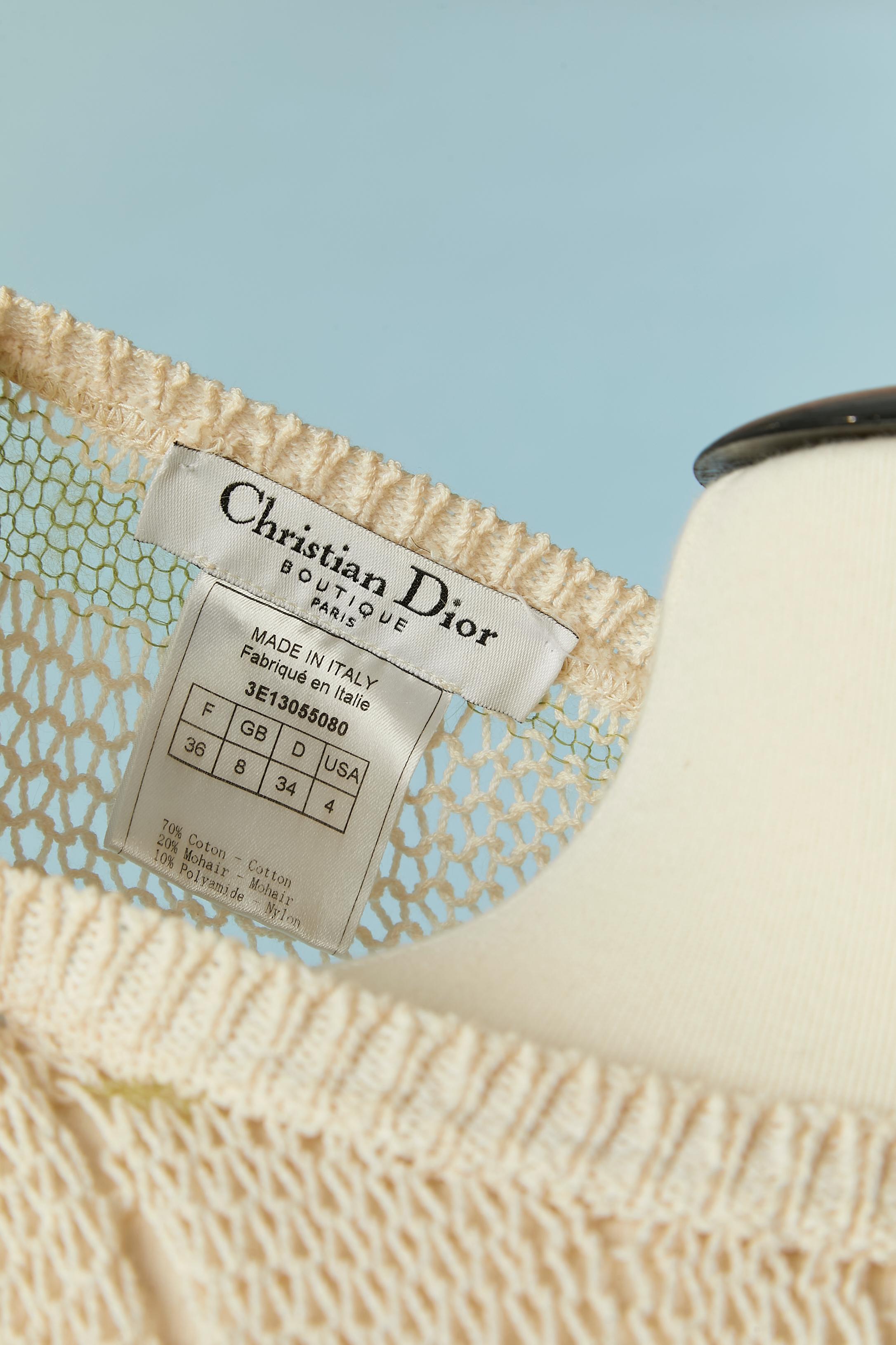 Loose knit sweater with pink mohair sleeves Christian Dior by John Galliano 6