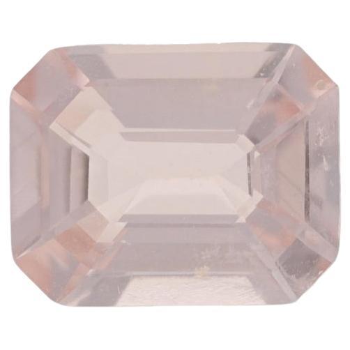 Loose Morganite - Emerald Cut 2.57ct Light Pink Solitaire For Sale