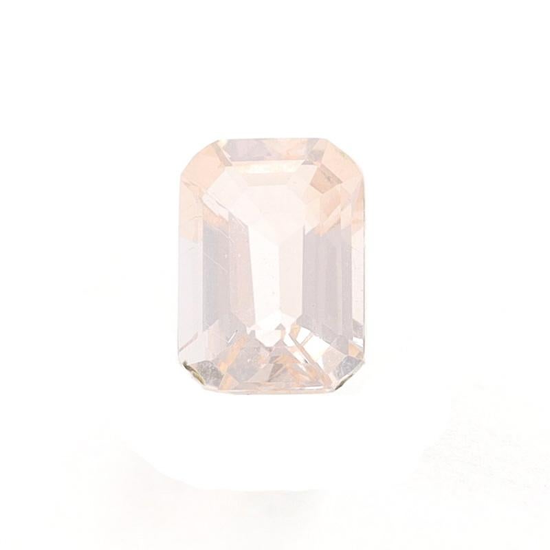 Carat(s): .93ct
Cut: Emerald
Color: Light Pink
Size: (mm) 7.05 x 5.09 x 3.63

Condition: New