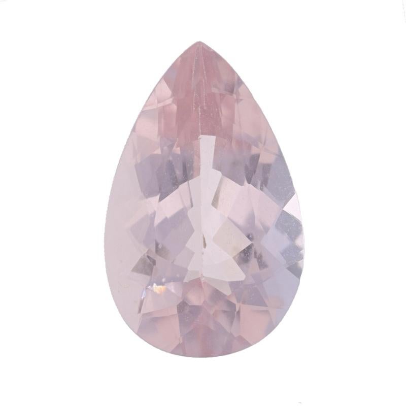 Morganite sfusa - Pera 5,35ct Solitario rosa chiaro In condizioni Nuovo in vendita a Greensboro, NC