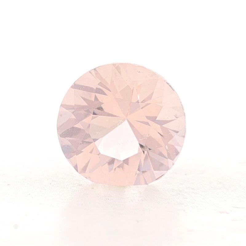 Carat: 1.52ct
Cut: Round
Color: Light Pink
Size: (mm) 7.85 x 7.85 x 5.04

Condition: New without Tags