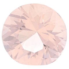 Morganite ronde solitaire rose clair 1,52 carat