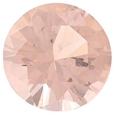 Morganite ronde solitaire rose clair de 3,25 carats