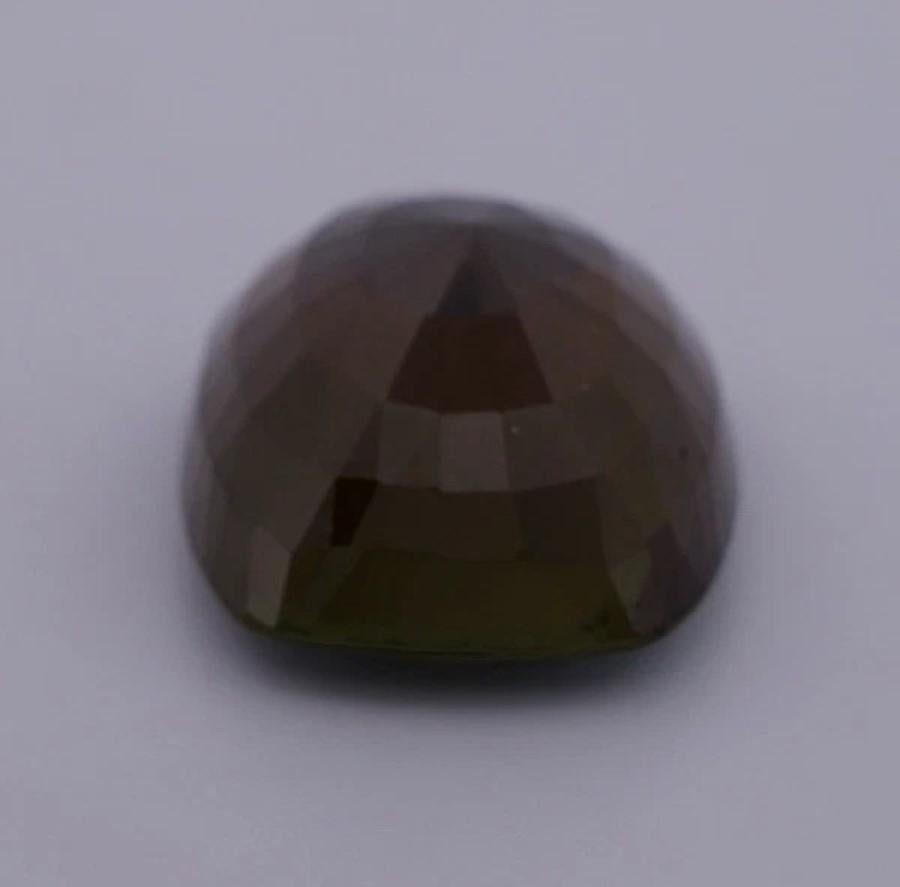 De las mujeres Loose Natural Chrysoberyl Elongated Cushion Greenish Brown 44.09 Carats en venta