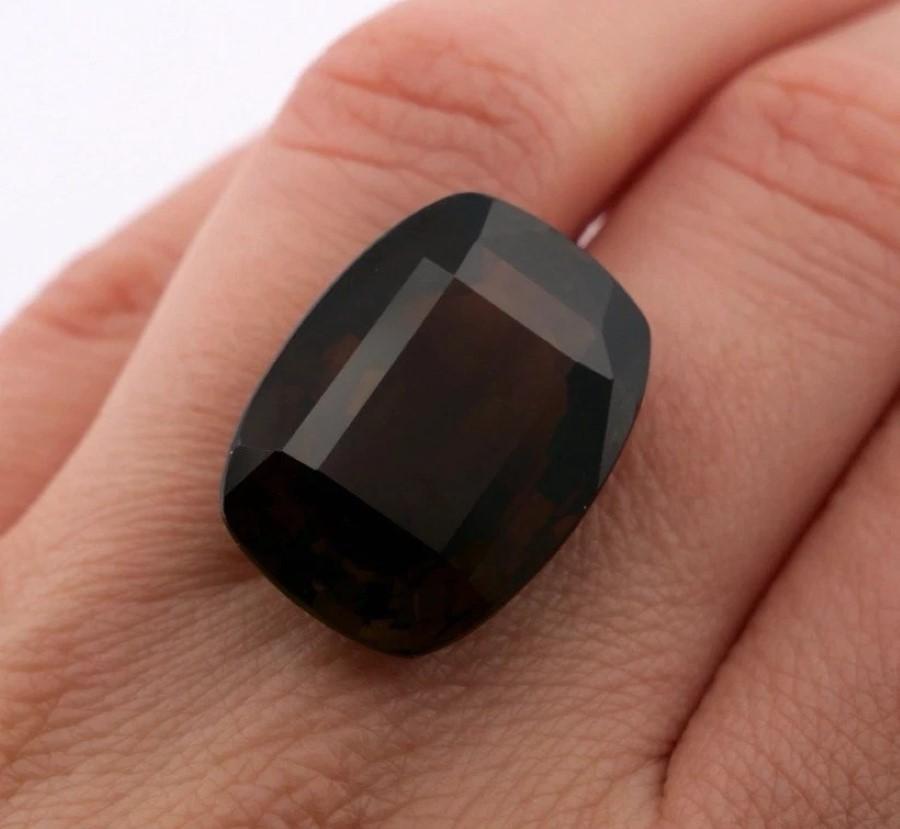 Loose Natural Chrysoberyl Elongated Cushion Greenish Brown 44.09 Carats en venta 2