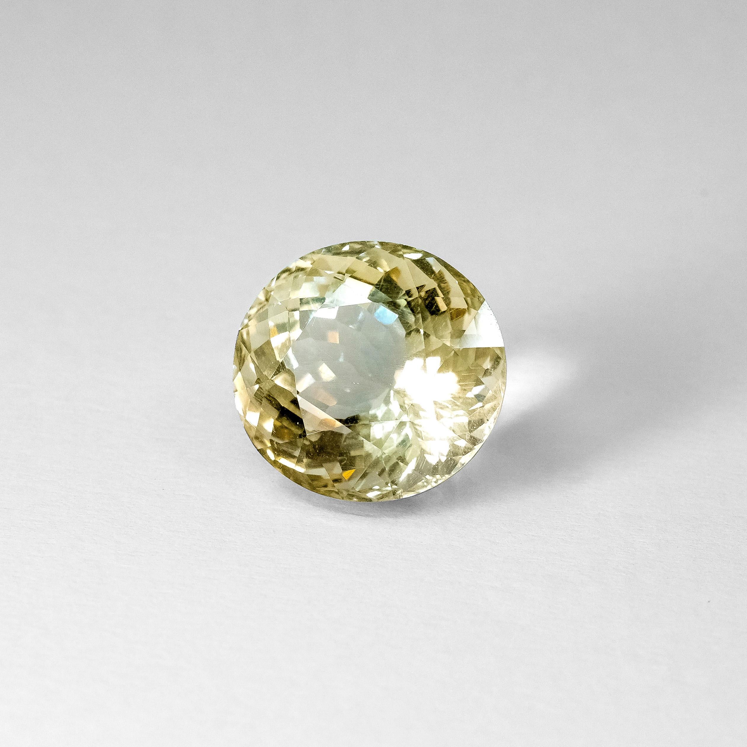 Taille ronde Citrine libre - 17,05 carats en vente