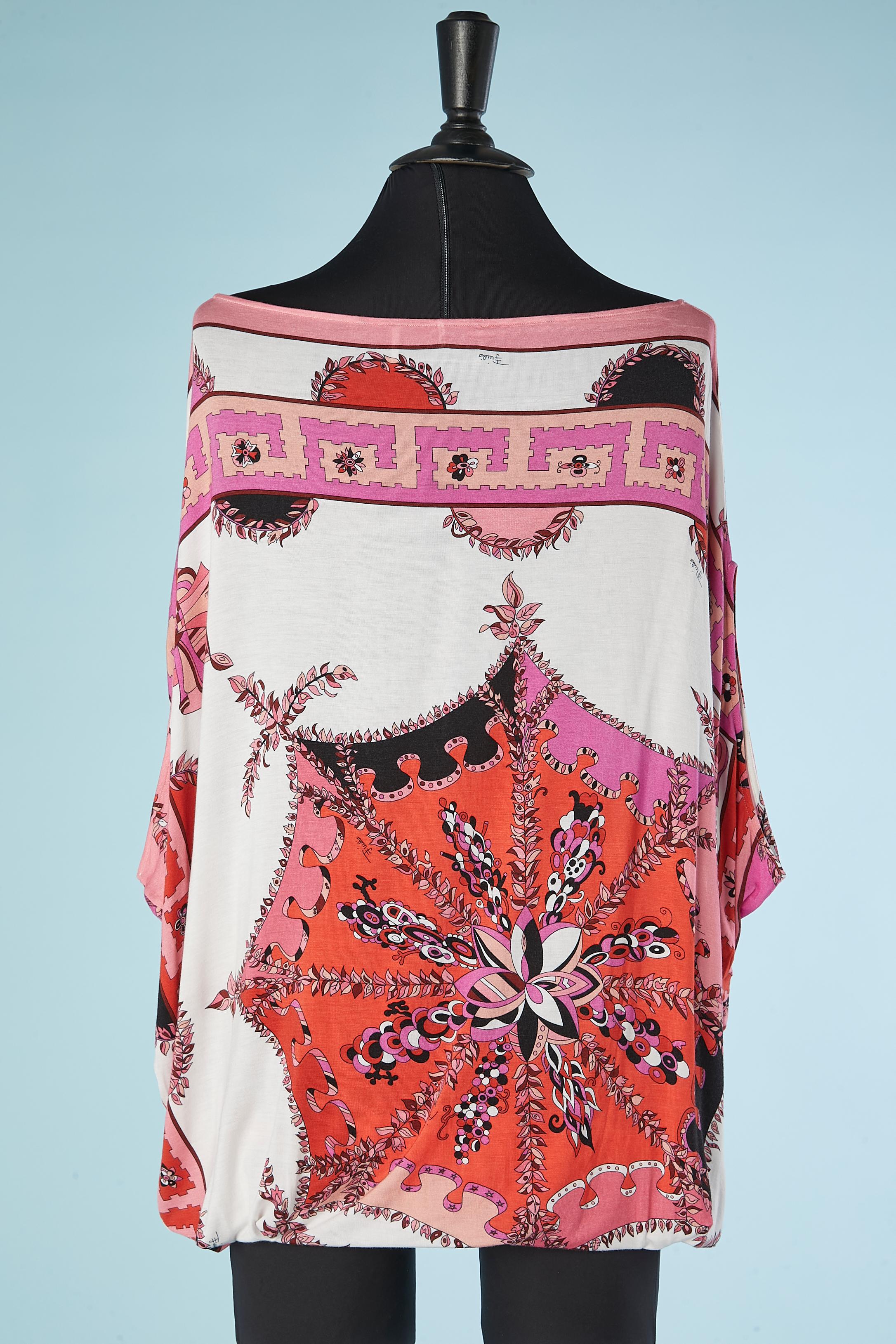 Loose rayon jersey printed tee-shirt Emilio Pucci For Sale 1
