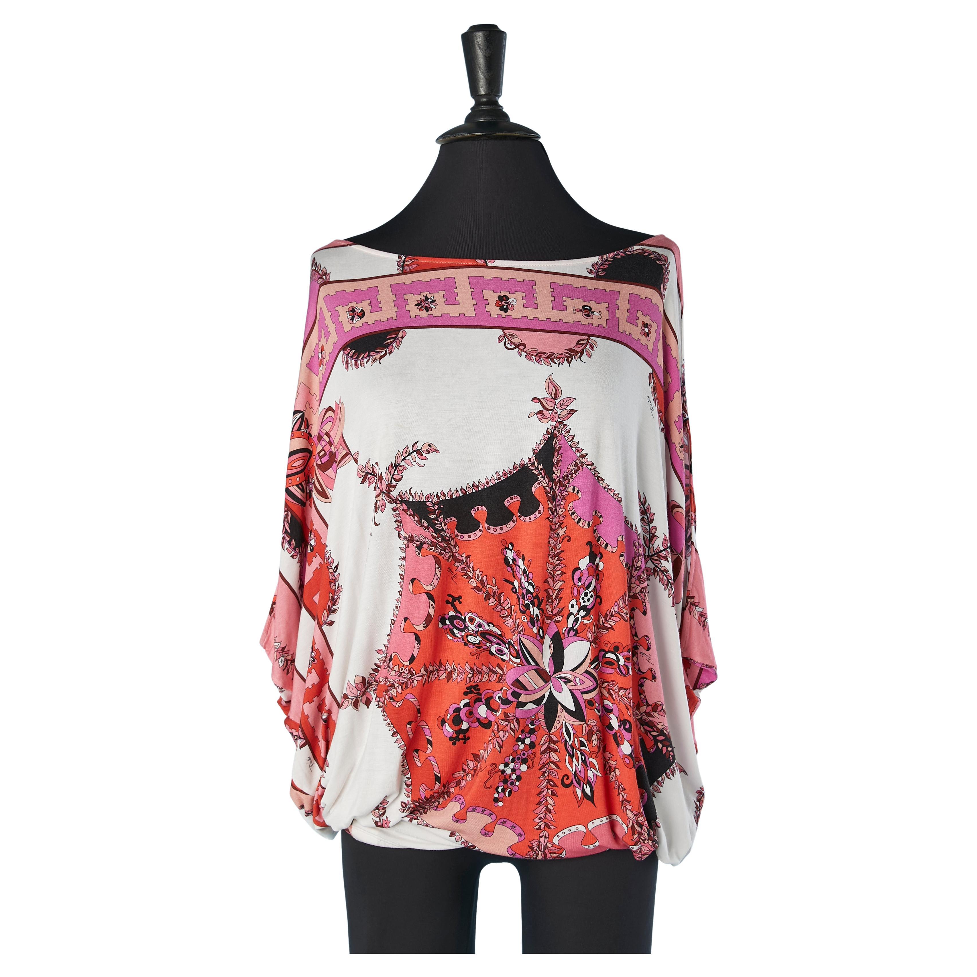 Loose rayon jersey printed tee-shirt Emilio Pucci  For Sale