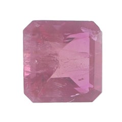 Berilo Rojo Suelto - Cuadrado Corte Esmeralda .59ct Solitario Rojo Rosado