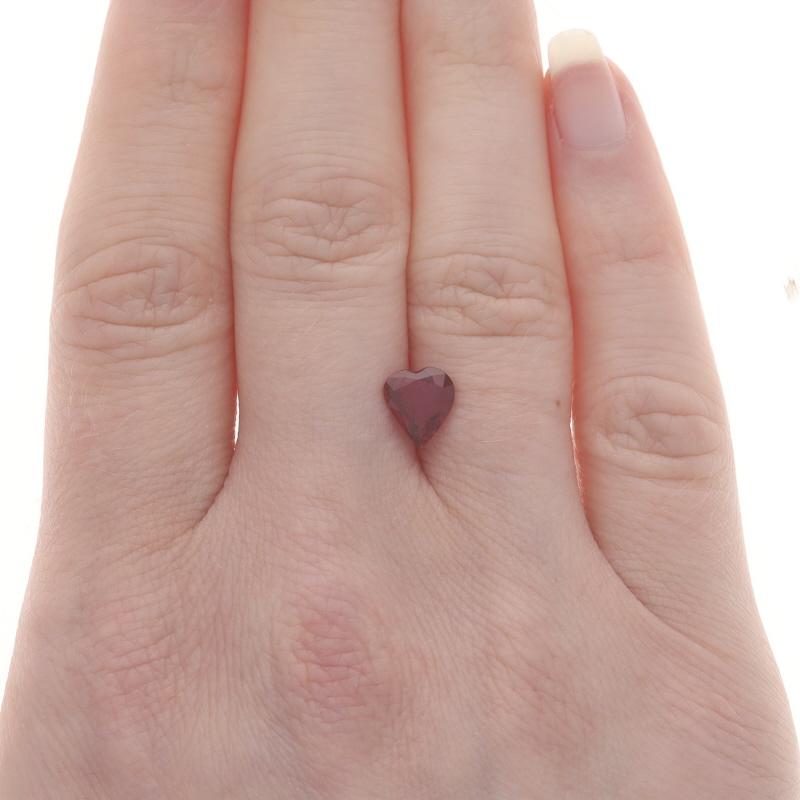 Taille cœur Solitaire rouge avec cœur de 1,20 carat certifié GIA en vente
