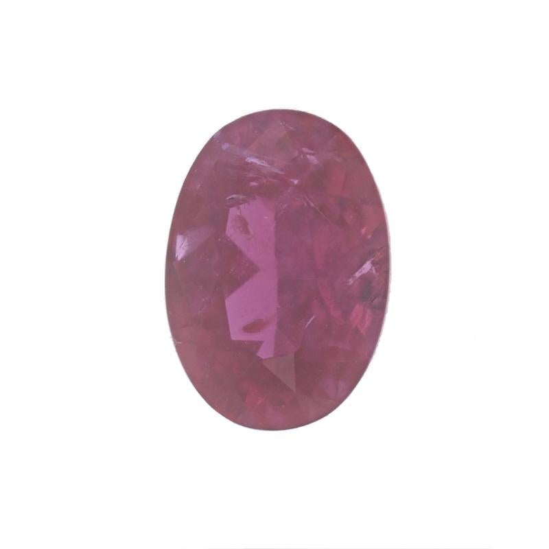 Treatment: Heating
Carat(s): .74ct
Cut: Oval
Color: Red
Size: (mm) 6.85 x 4.81 x 2.77

Condition: New