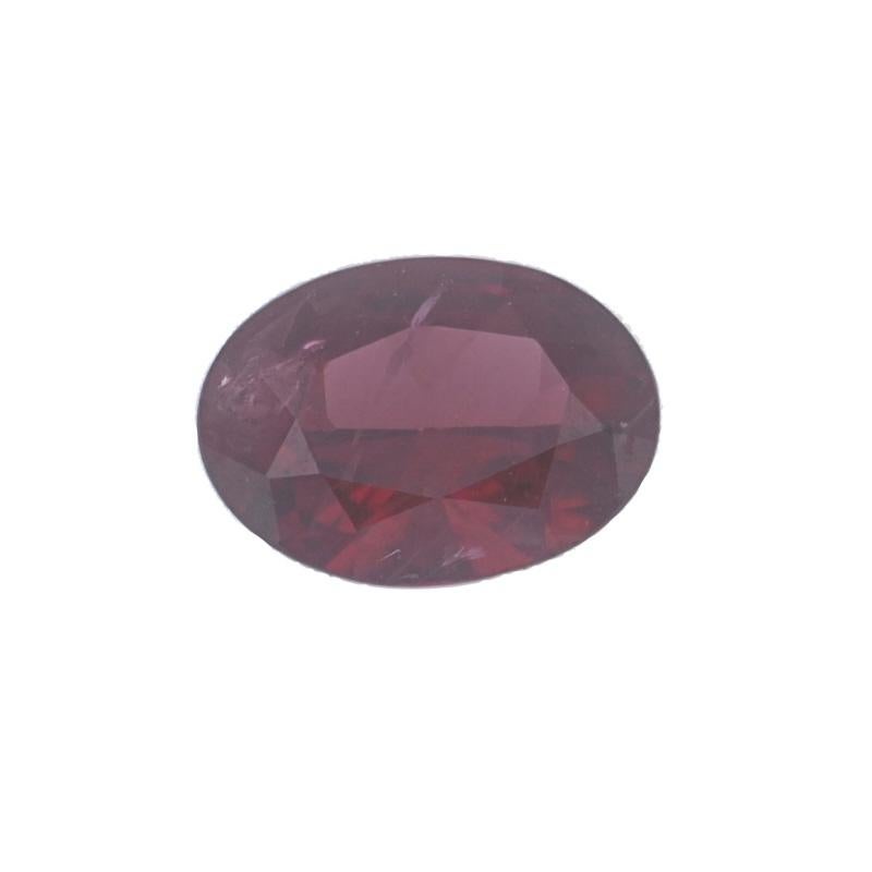 Treatment: Heating
Carat(s): .76ct
Cut: Oval
Color: Red
Size: (mm) 7.07 x 5.12 x 2.73
Stone Note: (likely African origin)

Condition: New