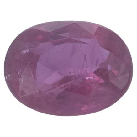 Loose Ruby - Oval .81ct Pinkish Red Solitaire For Sale