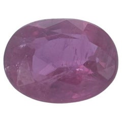 Loose Ruby - Oval .81ct Pinkish Red Solitaire
