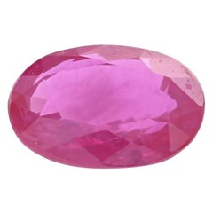 Loose Ruby, Oval Cut .99 Carat Pinkish Red Solitaire