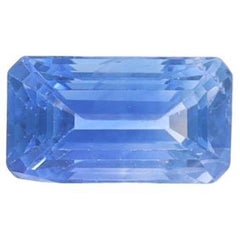 Zaffiro sfuso - Solitario blu taglio smeraldo 1,75ct