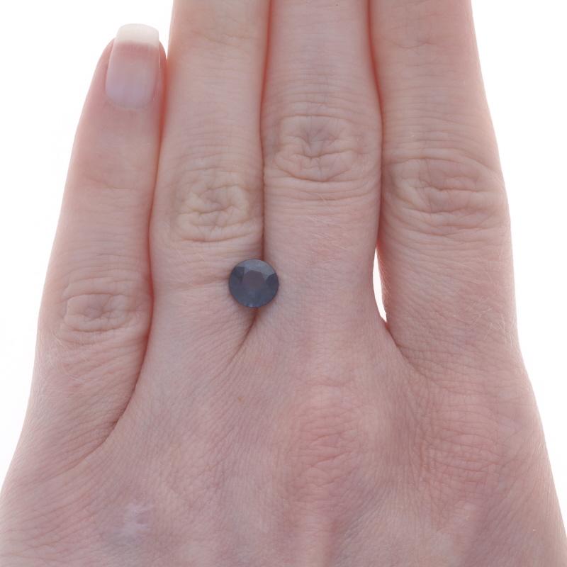 Round Cut Loose Sapphire Loose Gemstone - Round 1.37ct GIA Purple Solitaire For Sale