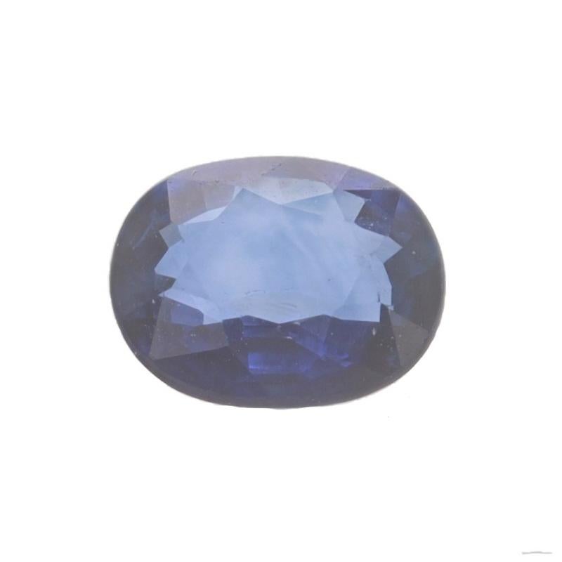 Saphir libre ovale solitaire bleu 1.13 carat Neuf - En vente à Greensboro, NC