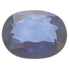 Saphir libre ovale solitaire bleu 1.13 carat
