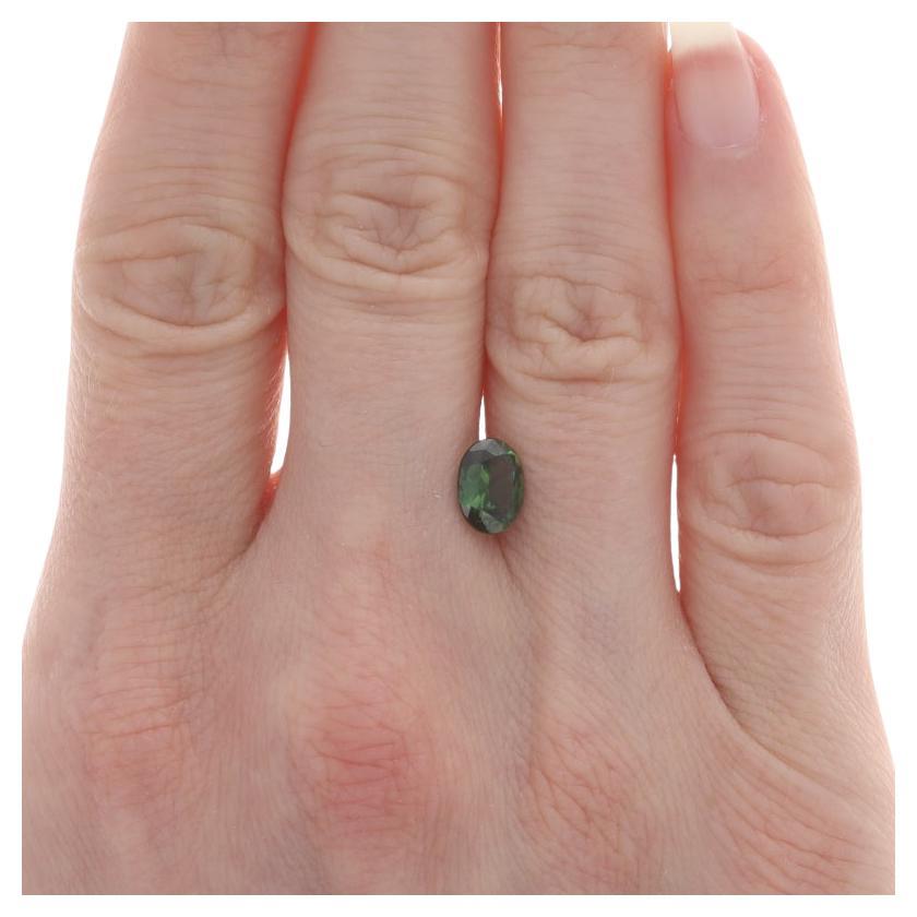 Loose Sapphire - Oval 1.48ct Green Solitaire For Sale