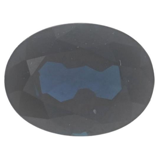 Saphir libre ovale solitaire bleu 1.63 carat