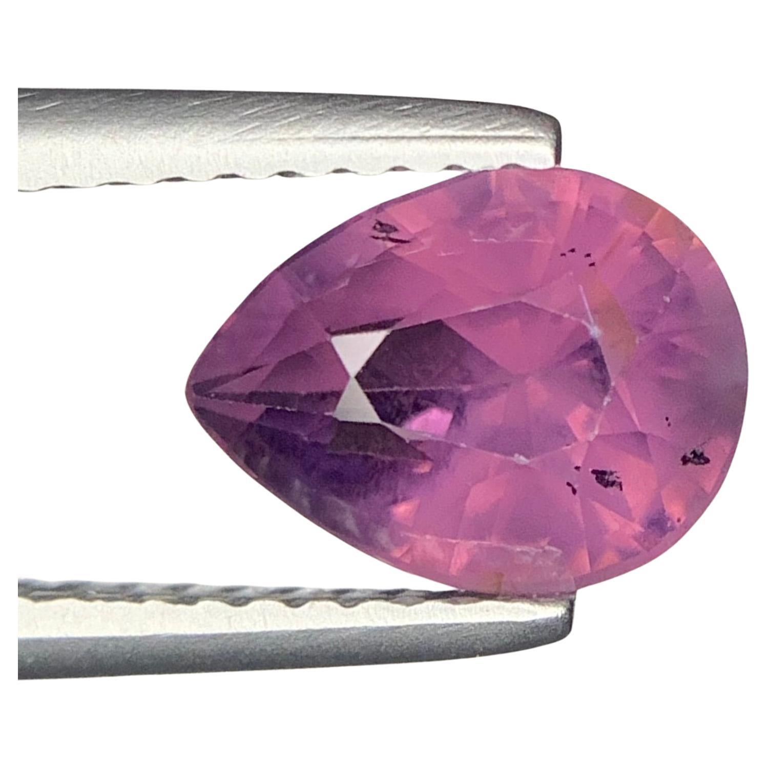 Loose Silky Purple Spinel 1.90 Carats Pear Shape Natural Gemstone