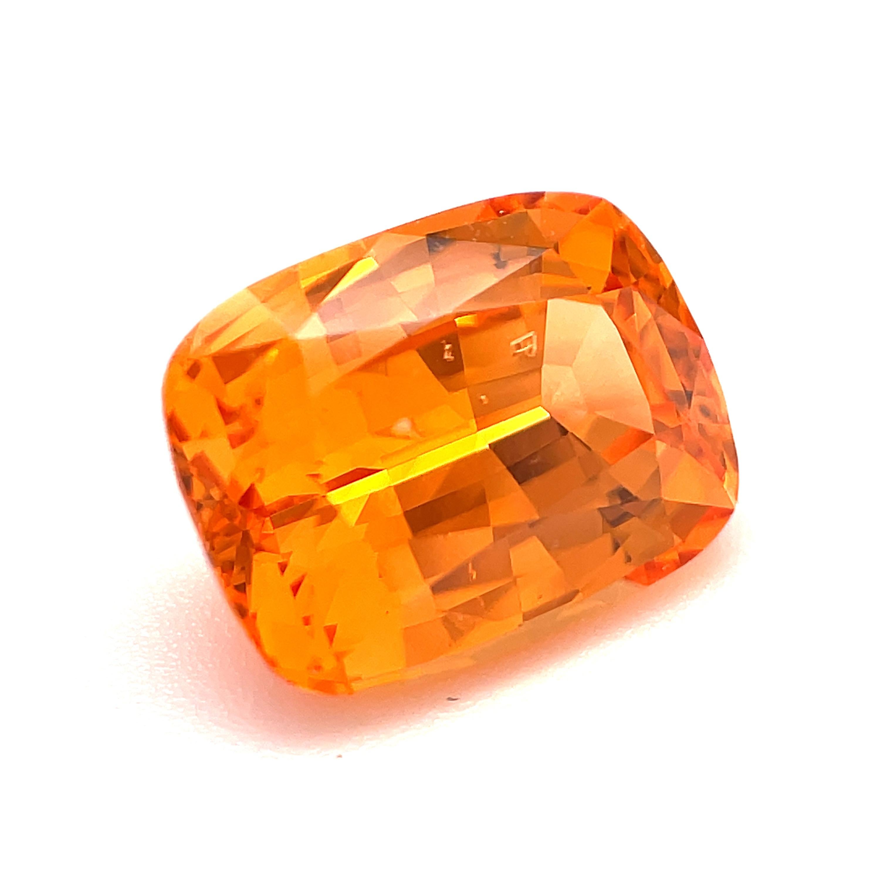 Artisan Loose Spessartite Mandarin Garnet, 4.51 Carat Unset Ring or Pendant Gemstone For Sale