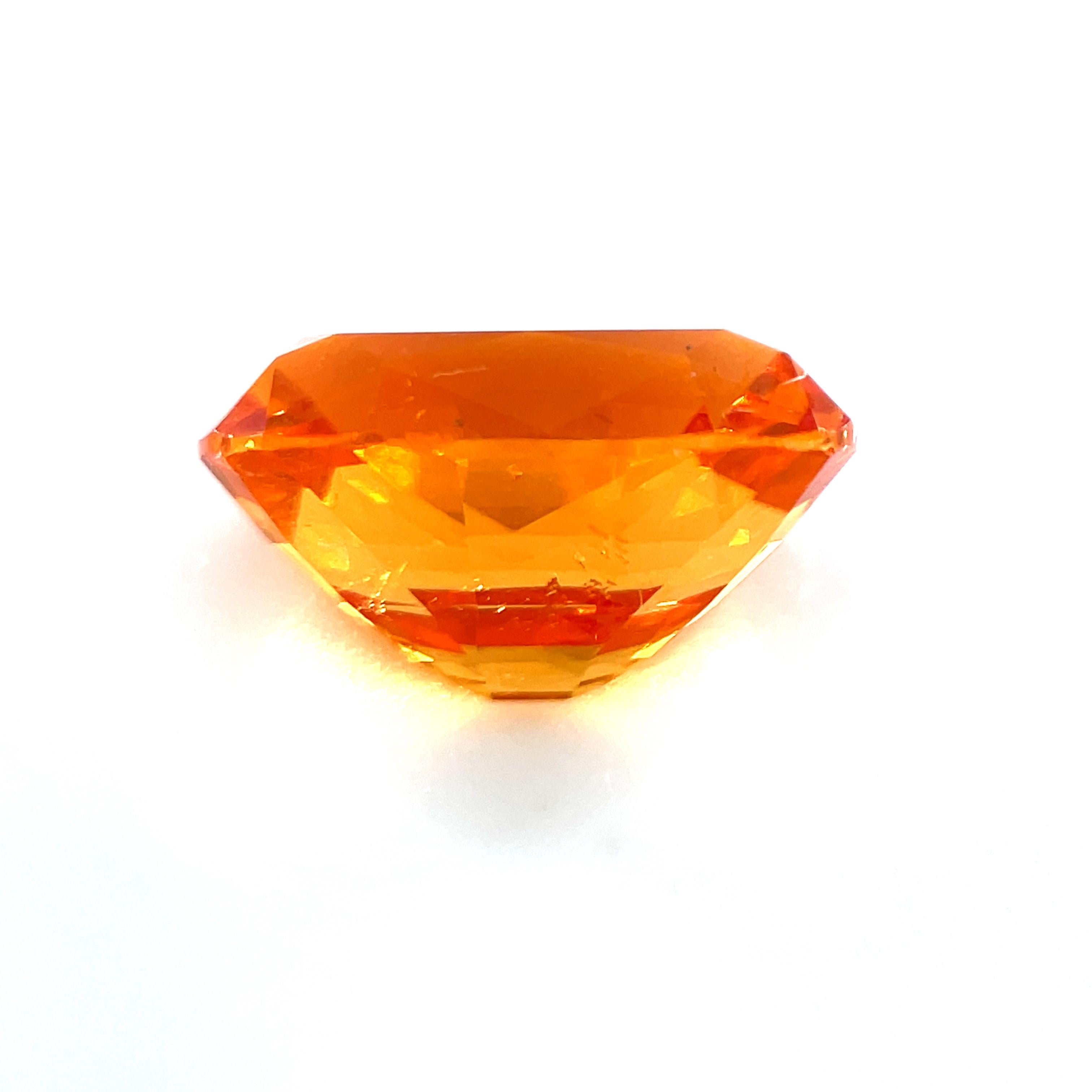 Artisan Loose Spessartite Mandarin Garnet, 4.97 Carats, Gemstone for Ring or Pendant For Sale