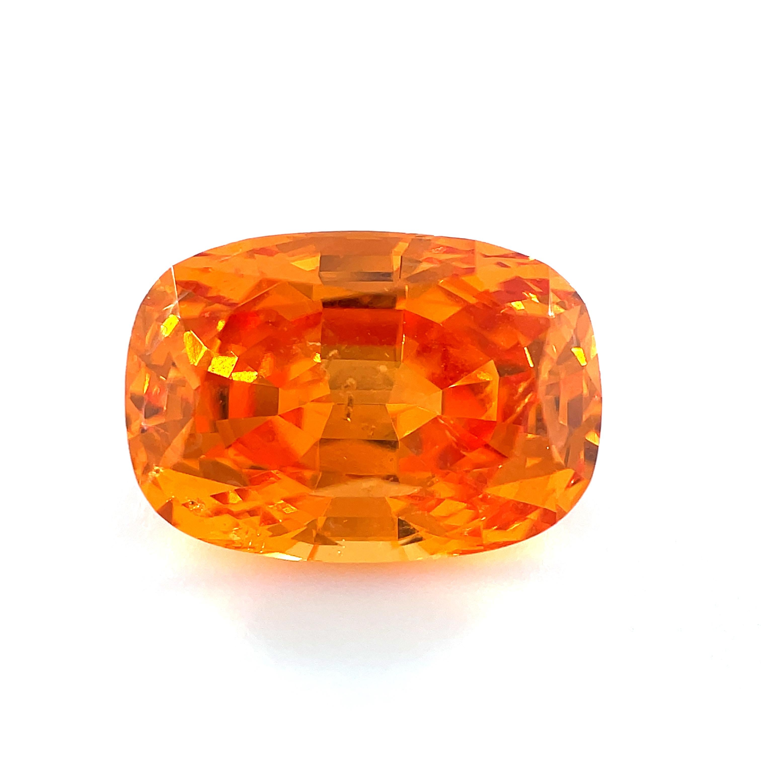 Women's or Men's Loose Spessartite Mandarin Garnet, 4.97 Carats, Gemstone for Ring or Pendant For Sale
