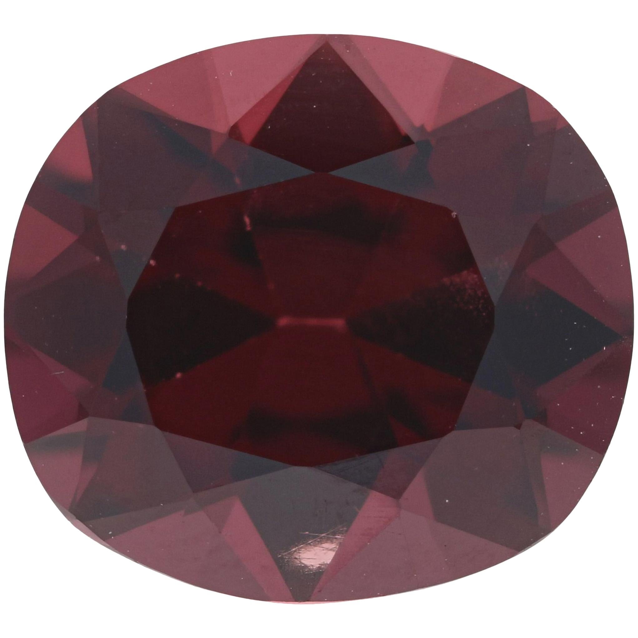 Loose Spinel, Cushion Cut 5.04 Carat Red Solitaire