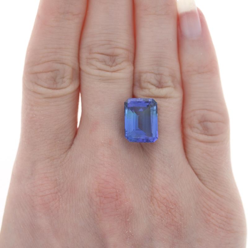 Tanzanita Suelta - Corte Esmeralda 9.82ct GIA Solitario Azul Violeta Corte esmeralda en venta