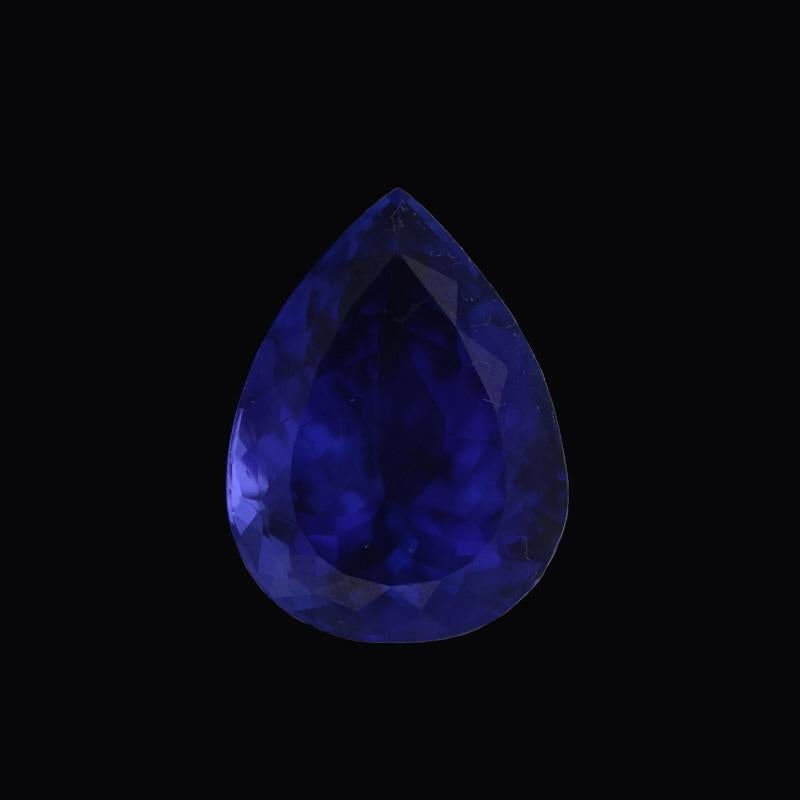 Women's or Men's Loose Tanzanite - Pear Cut 5.53ct Purple Solitaire For Sale