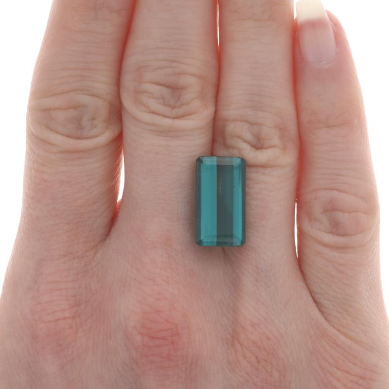 Turmalina suelta - Solitario verde talla esmeralda 8,87ct Corte esmeralda en venta