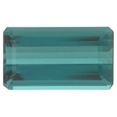 Tourmaline en vrac - Emerald Cut 8.87ct Green Solitaire