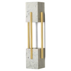 Looshaus Carrara Marble and Brass Wall Lamp by InsidherLand