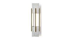 Modern minimalist Carrara & bronzed brass, Looshaus wall lamp by InsidherLand