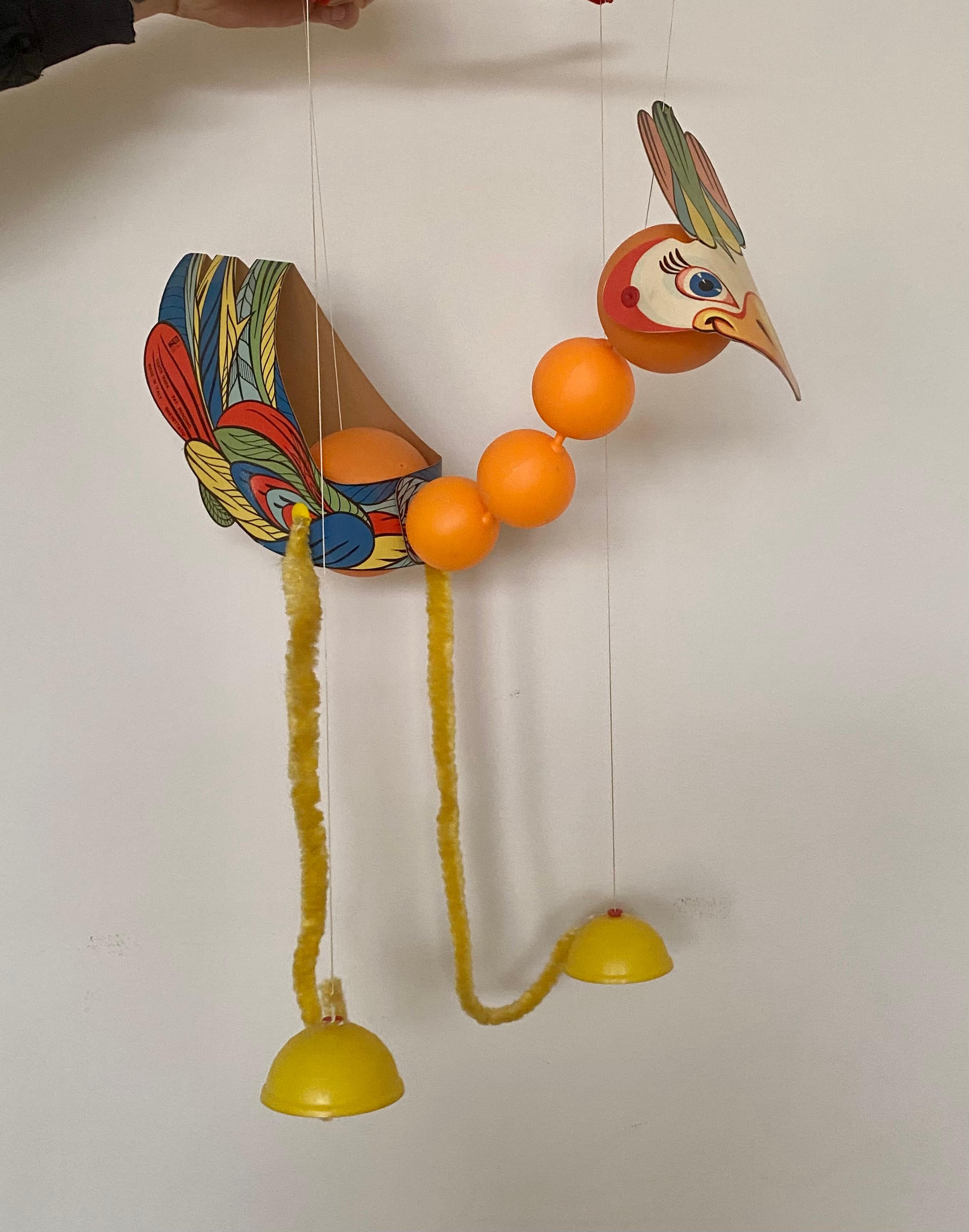 Plastic Loosi Goosi Marionette Bird by Palumbo Giocattoli, 1970s For Sale