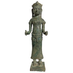 Figura de bronce fundido de Uma, estilo Lopburi, siglos XIII-XIV, Tailandia