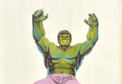 Original Vintage Marvel Film Poster The Hulk Animated Comics Superhero Movie Art