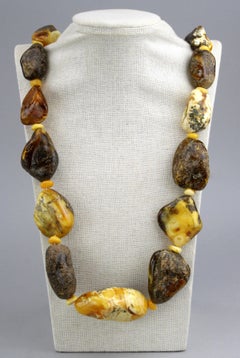Loppe Natural Baltic Unpolished Amber Necklace