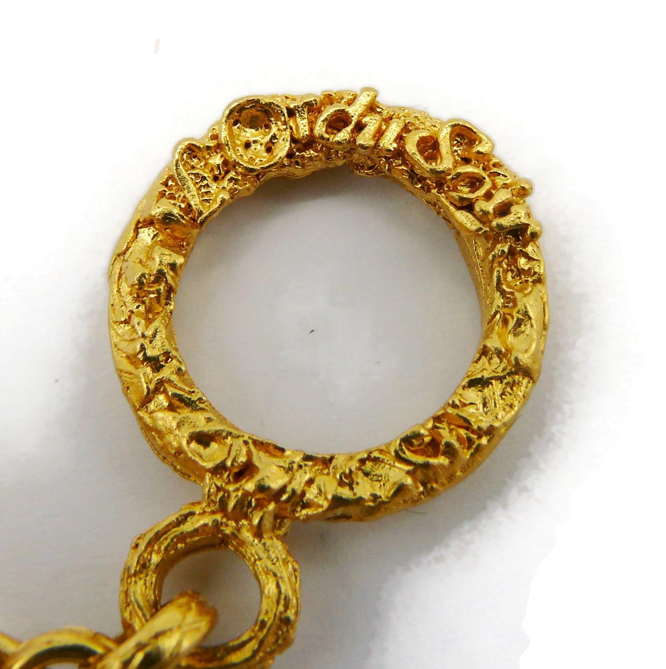 L'Or du Soir Paris Vintage Gold Tone Art Nouveau Inspired Floral Bracelet For Sale 7
