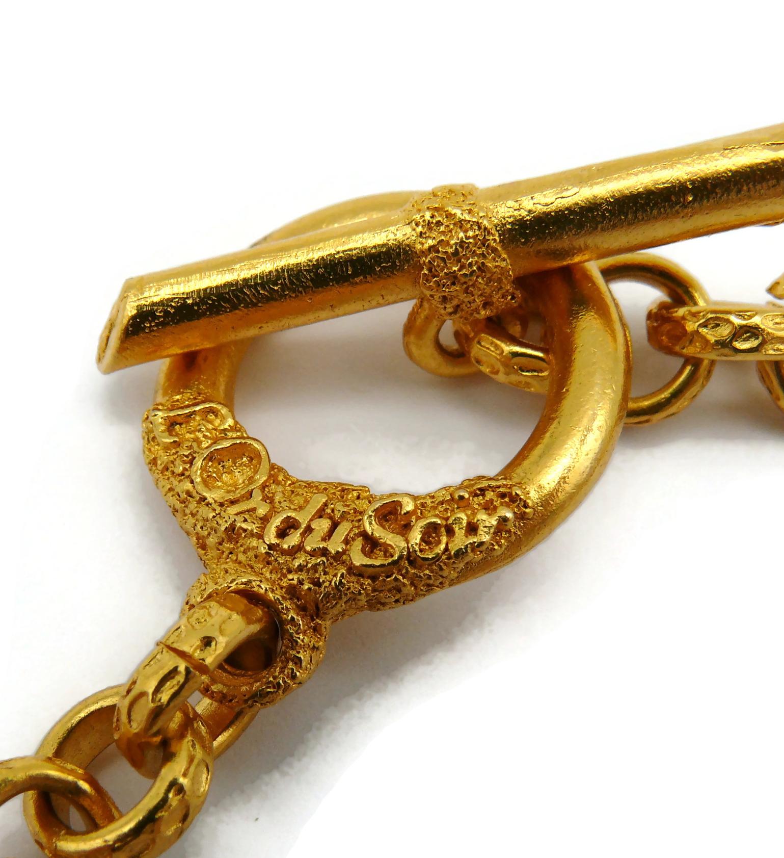 L'OR DU SOIR Vintage Gold Tone Floral Necklace For Sale 10