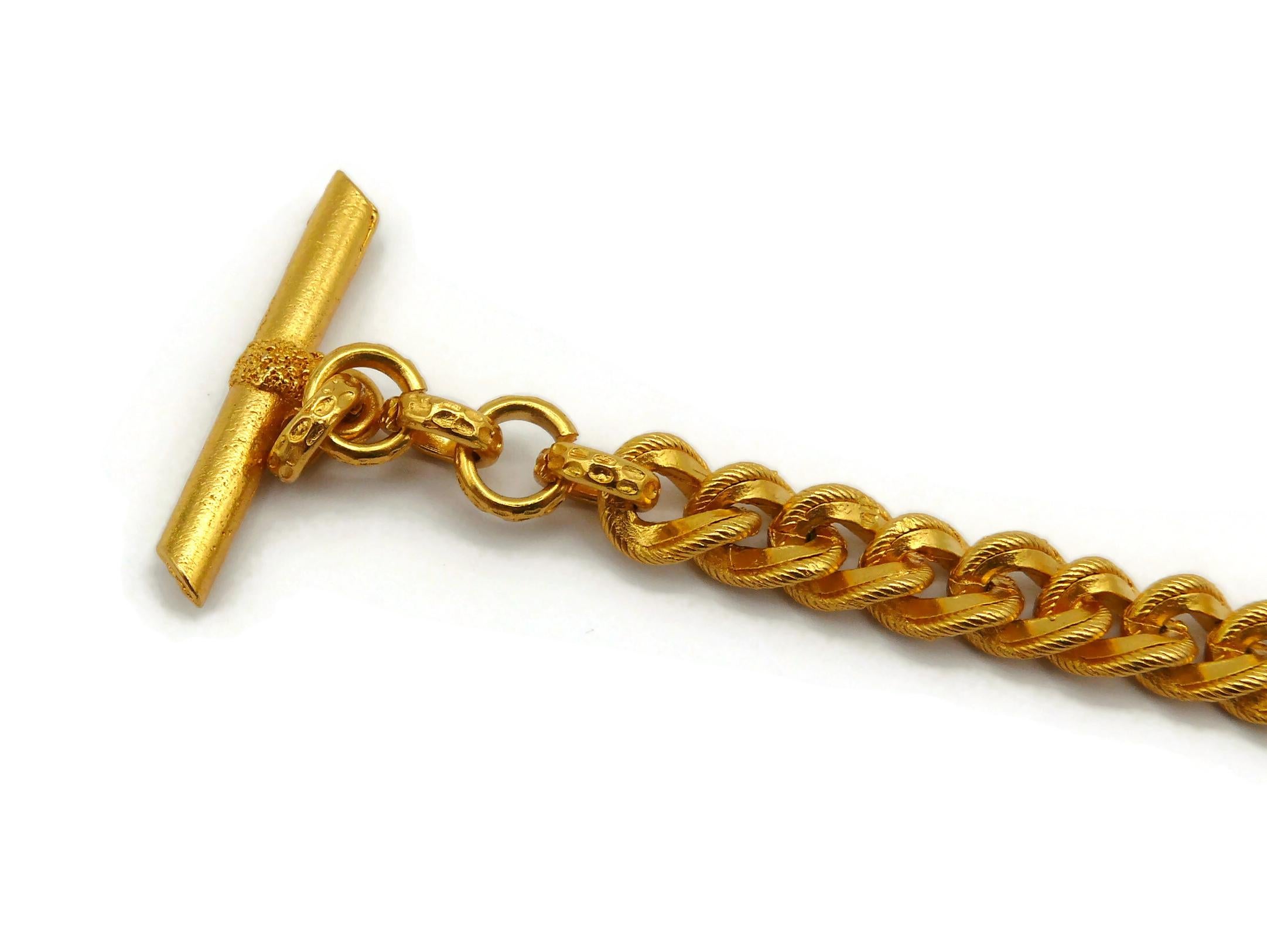 Women's L'OR DU SOIR Vintage Gold Tone Floral Necklace For Sale
