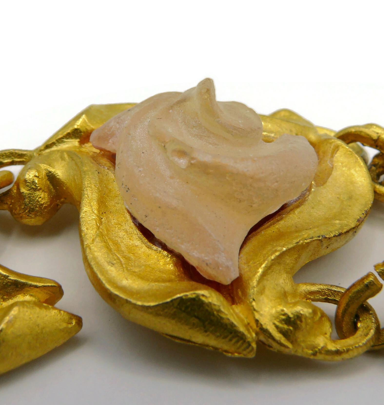 L'OR DU SOIR Vintage Gold Tone Link Bracelet For Sale 11
