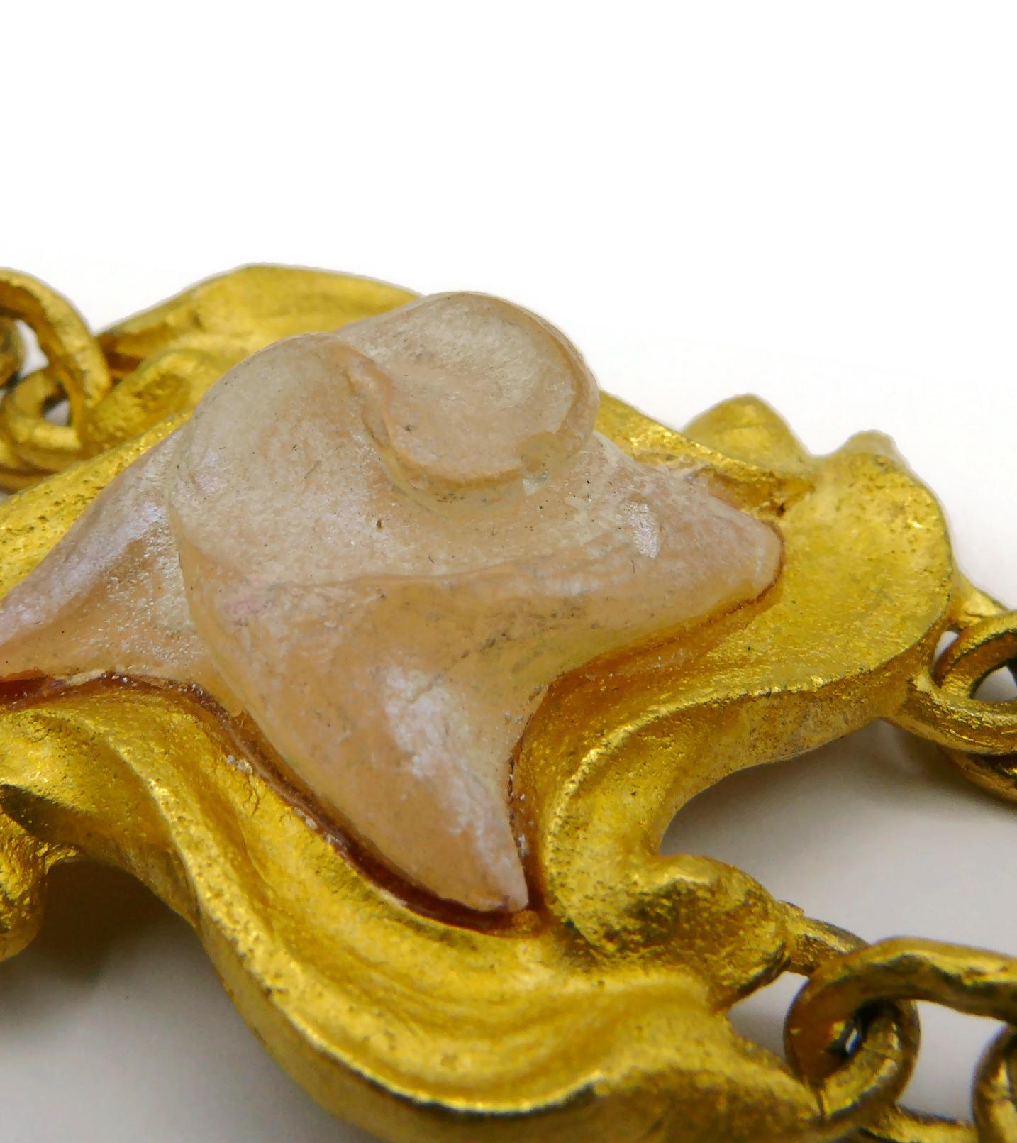 L'OR DU SOIR Vintage Gold Tone Link Bracelet For Sale 12