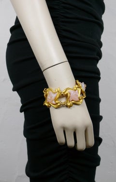 L'OR DU SOIR Vintage Gold Tone Link Bracelet