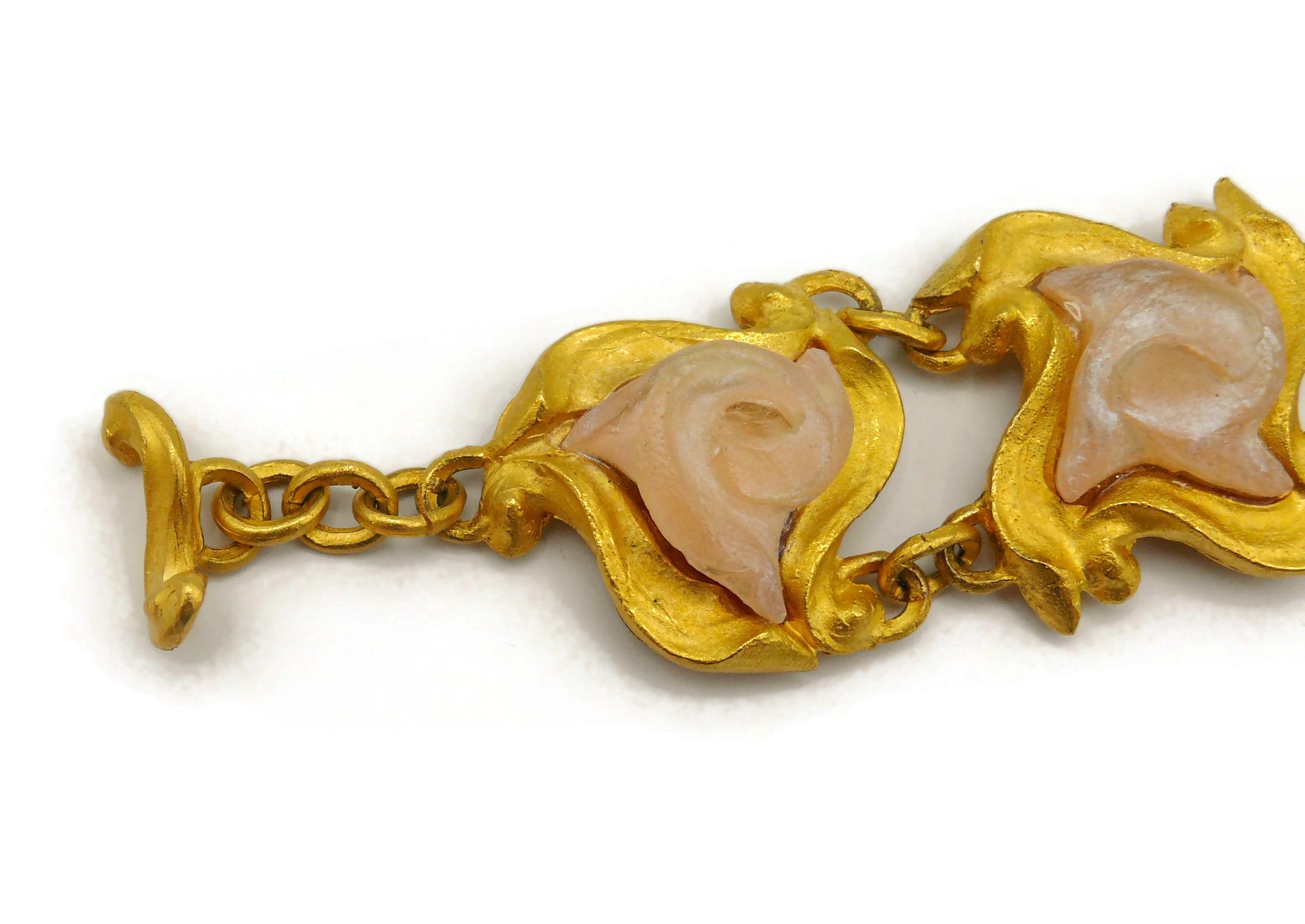 Women's L'OR DU SOIR Vintage Gold Tone Link Bracelet For Sale