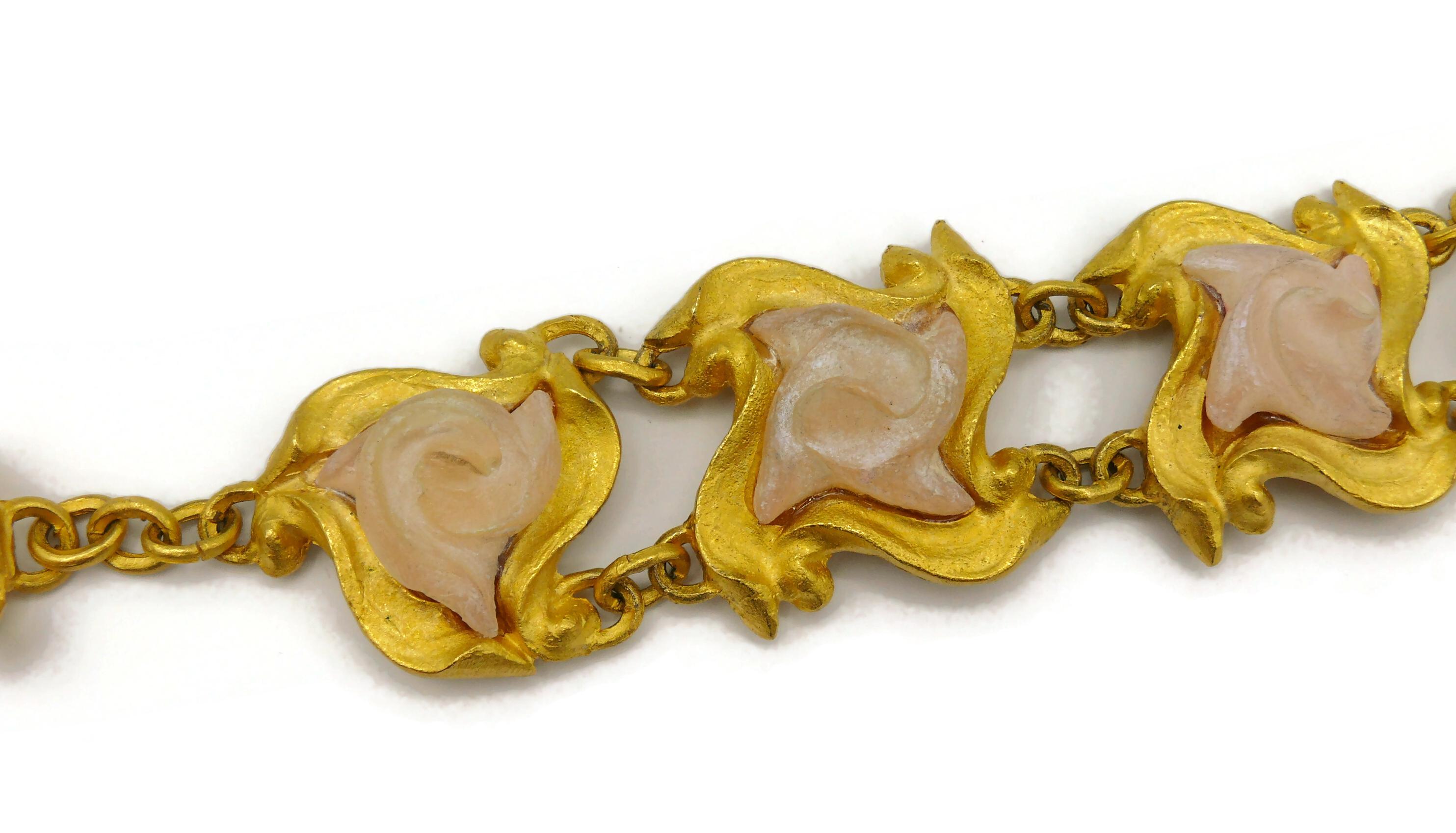 L'OR DU SOIR Vintage Gold Tone Link Bracelet For Sale 1